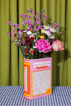 Word Search Book Vase — Christmas Gifts Under £30 at Memento Belfast