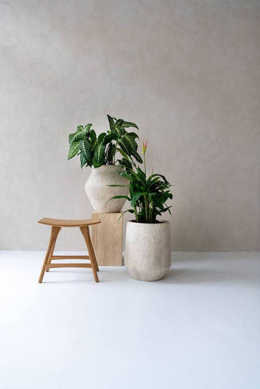 Harith High Planter in Travertine Beige
