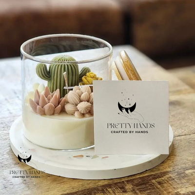 Cactus And Succulents Terrarium Candle