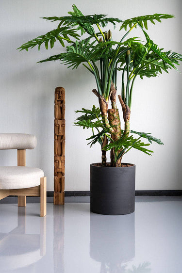 Puk Planter in Black Washed