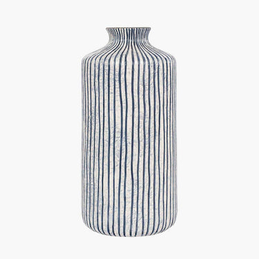 Bude Blue and White Stoneware Vase