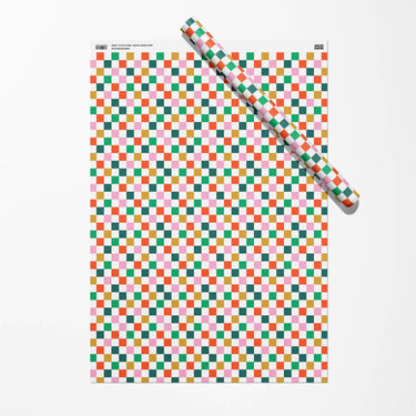 Green Checkered Gift Wrap