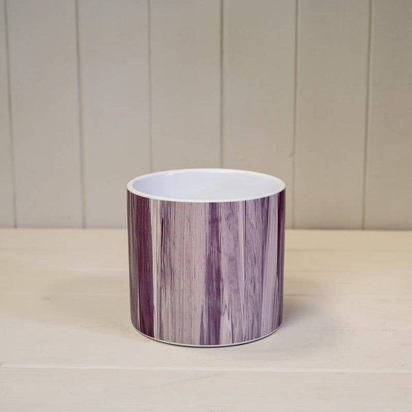 Grey Wood Grain Pot