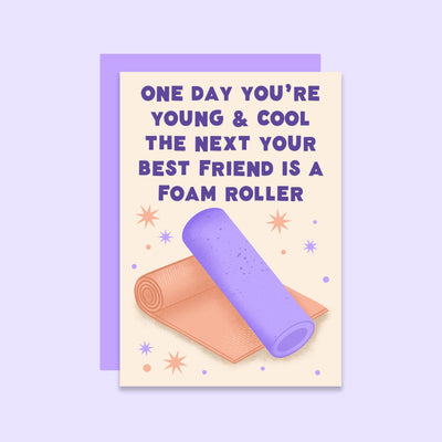 Foam Roller Funny Birthday Card