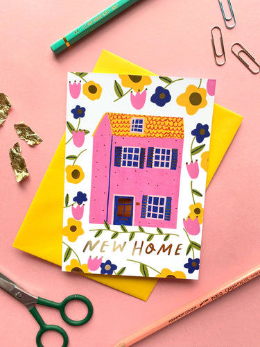 New Home Floral Card