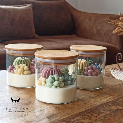 Cacti And Succulents Terrarium Candle