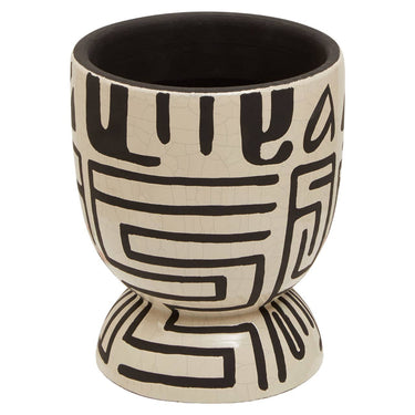 Barren Eartheware White and Black Planter