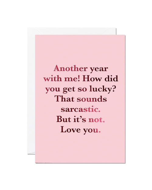 Another Year Anniversary Card