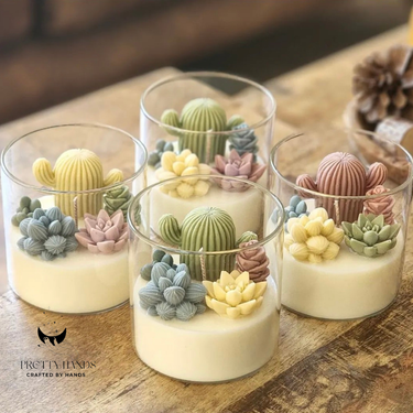 Cactus And Succulents Terrarium Candle