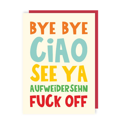 Funny Fuck Off Leaving Card