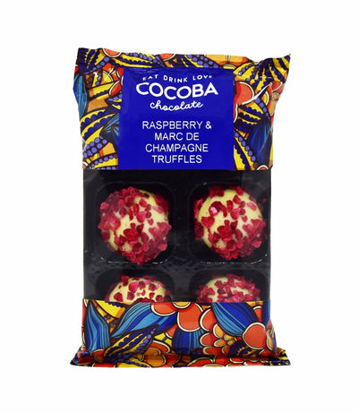 Raspberry and Marc de Champagne Truffles