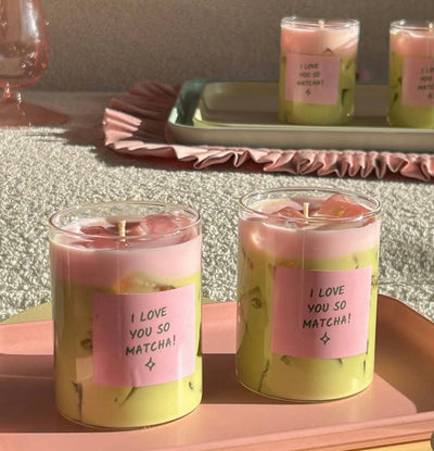 Strawberry Matcha Latte Candle