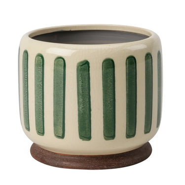 Green Stripe Pot