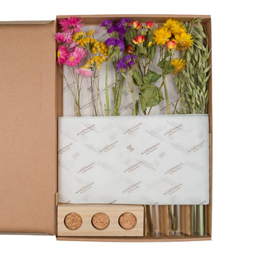 Colourful Dried Flower Trio with Stand