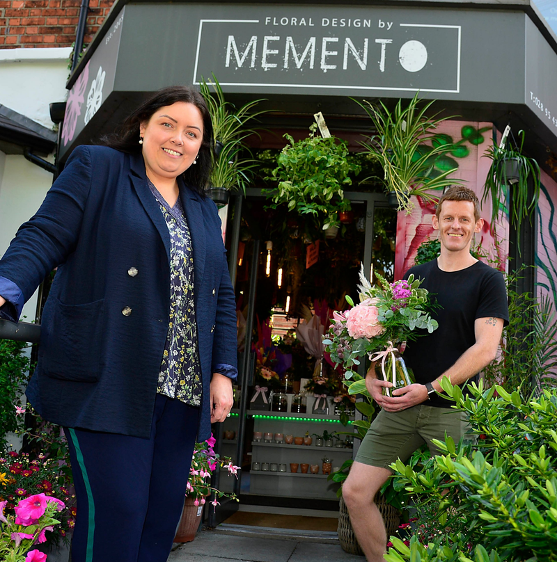 Gary (Owner) with Deirdre Hargey (Communities Minister)
