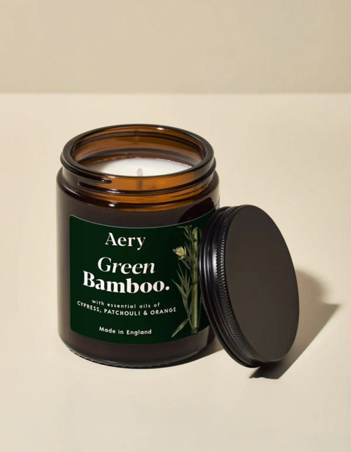 Green Bamboo Scented Jar Candle