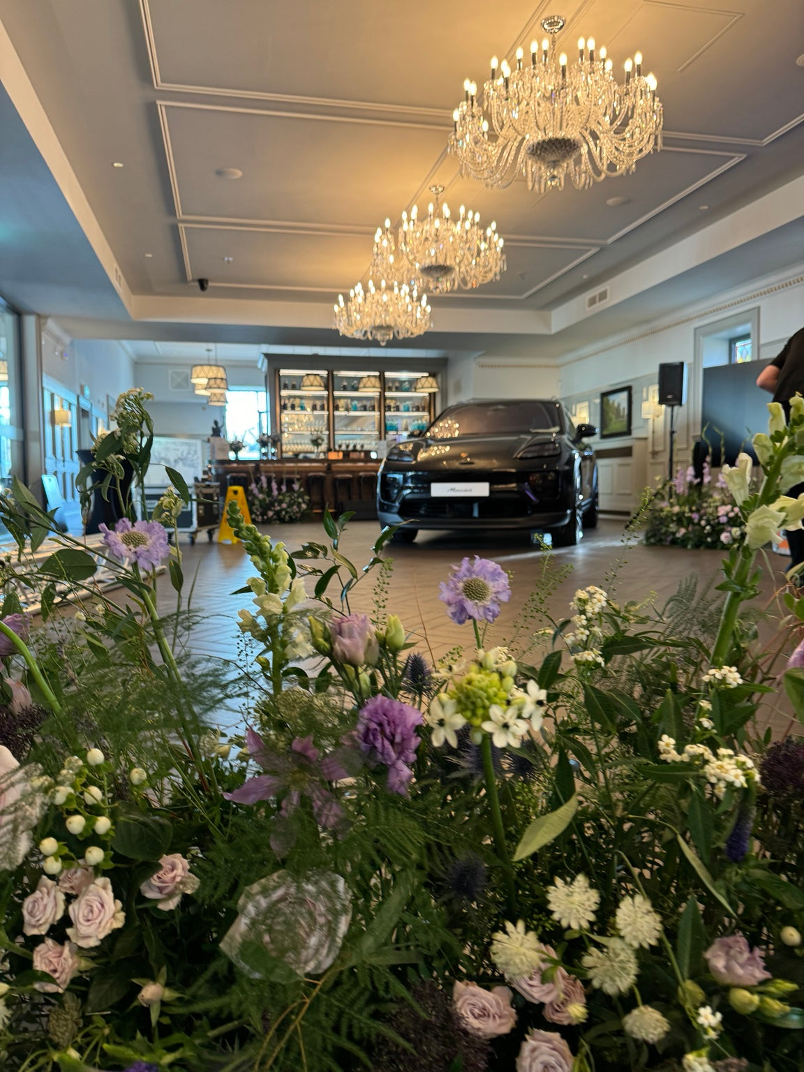 Plants and flowers styled in a commercial interior