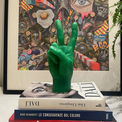 Green Peace Hand Candle