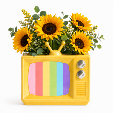 Retro TV Vase