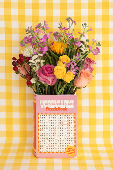Word Search Book Vase