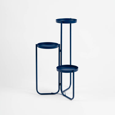 Blue Three-Tier Plant Stand