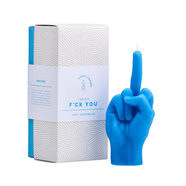 Blue F*ck You Gesture Candle