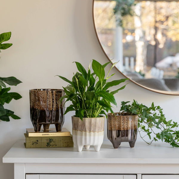 Neve Earthenware 3 Leg Indoor Planter H19cm D17cm