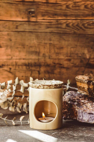 Handmade Crackled Ceramic Oil & Wax Melt Warmer