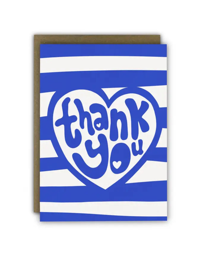 Thank You Nautical Stripes Greeting Card